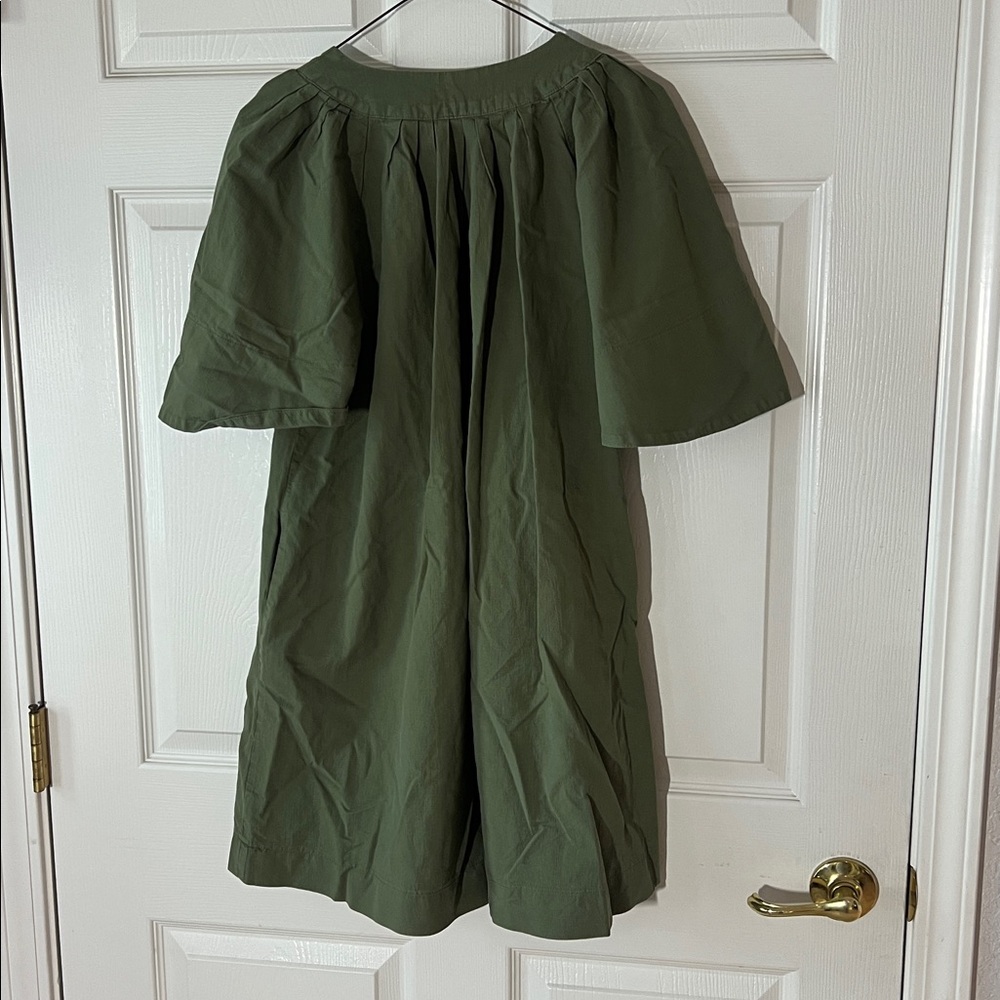 Pomander Place Olive Green Mini Dress Tunic Top, Sz‎ Small - Picture 2 of 9